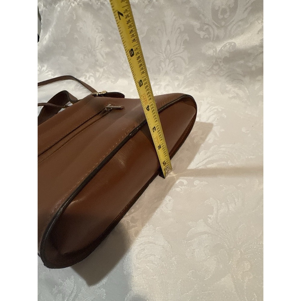 Lancaster Paris Vtg Smooth leather crossbody + Hand bag Purse Marron/Brown - Picture 13 of 16